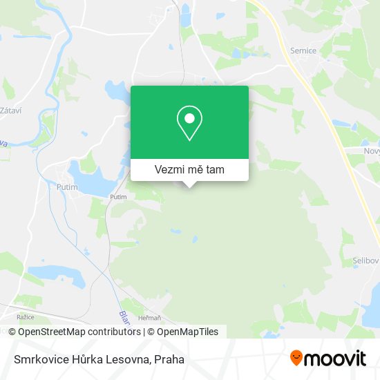 Smrkovice Hůrka Lesovna mapa