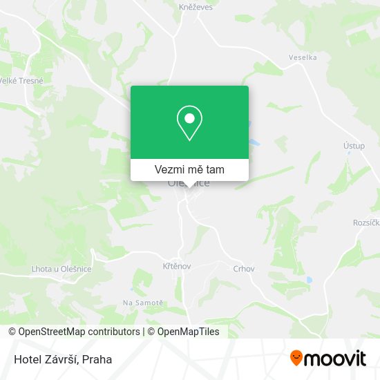 Hotel Závrší mapa