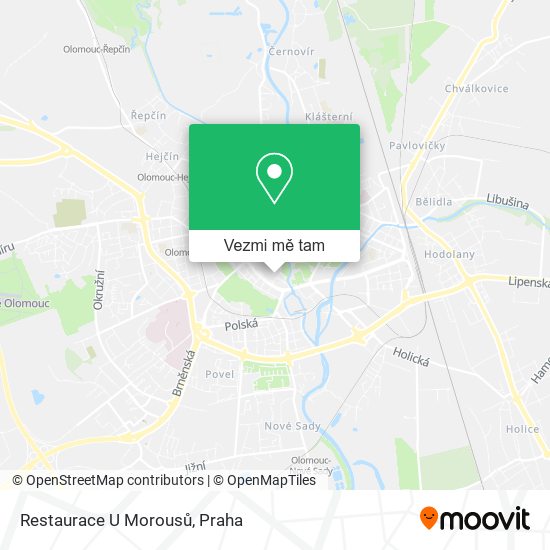 Restaurace U Morousů mapa
