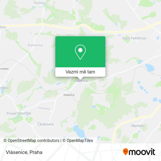 Vlásenice mapa