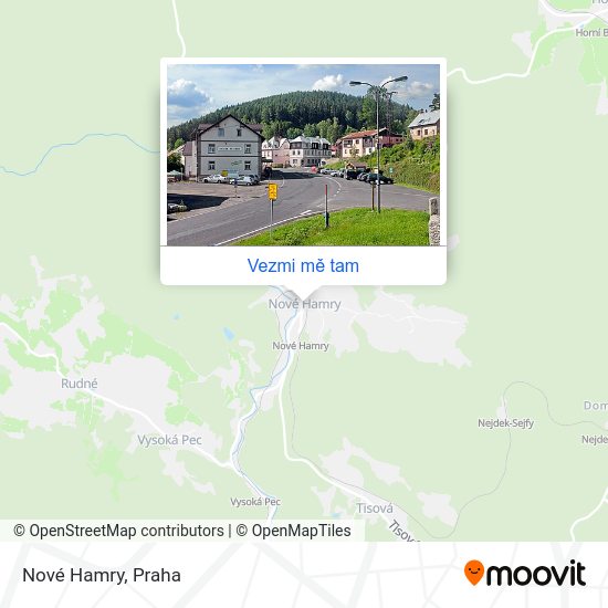 Nové Hamry mapa