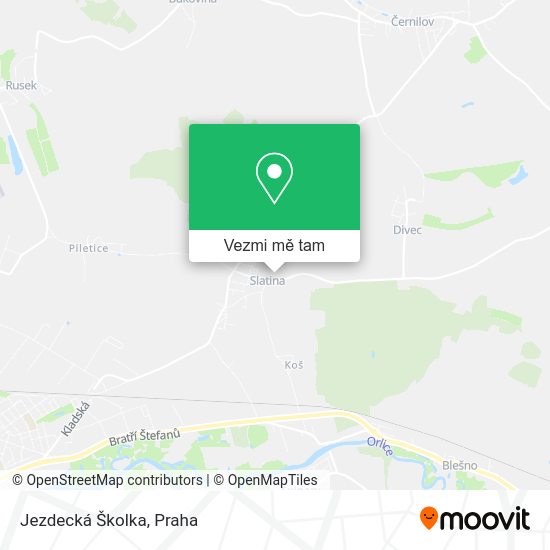 Jezdecká Školka mapa