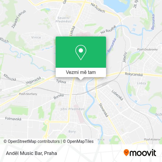Anděl Music Bar mapa