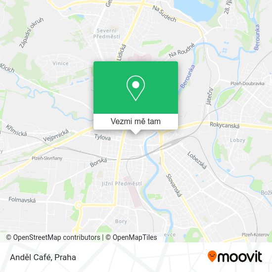Anděl Café mapa