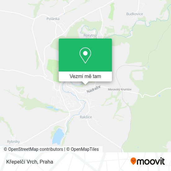 Křepelčí Vrch mapa