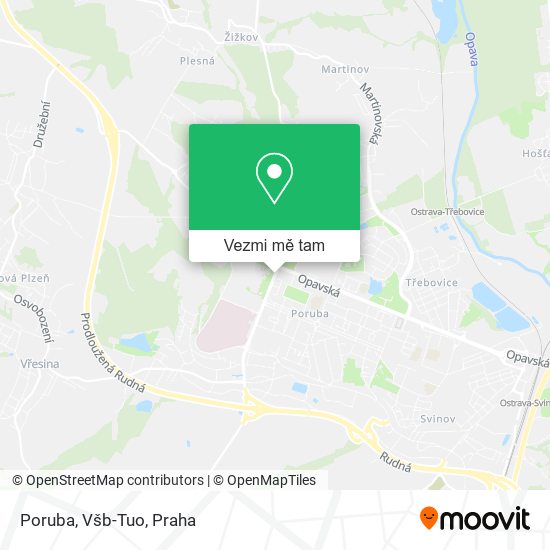 Poruba, Všb-Tuo mapa