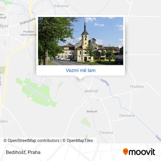 Bedihošť mapa