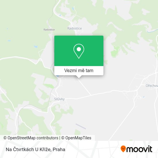 Na Čtvrtkách U Kříže mapa