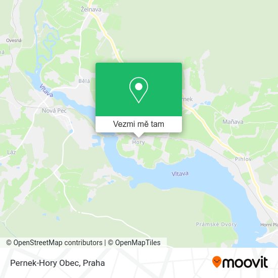 Pernek-Hory Obec mapa