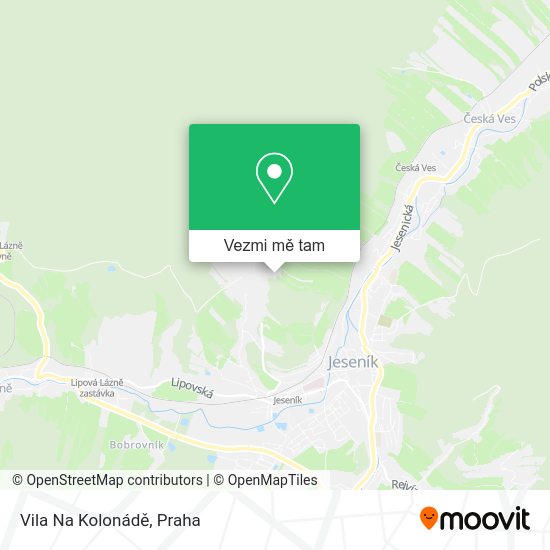 Vila Na Kolonádě mapa