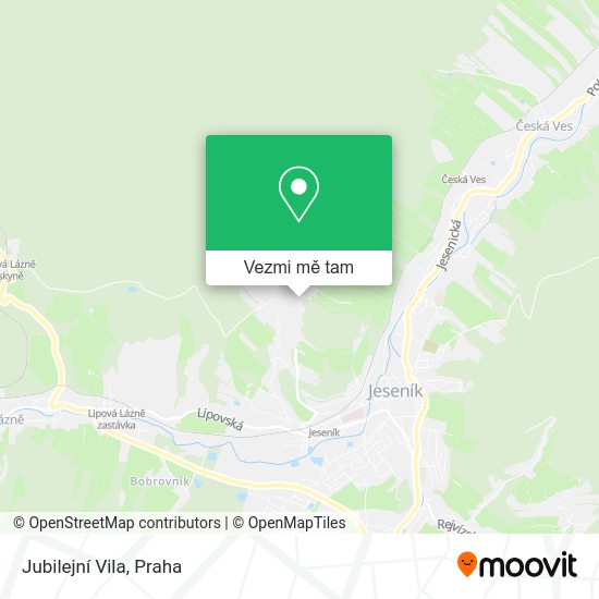 Jubilejní Vila mapa