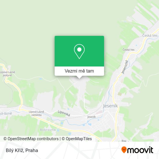 Bílý Kříž mapa