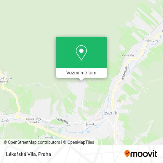 Lékařská Vila mapa