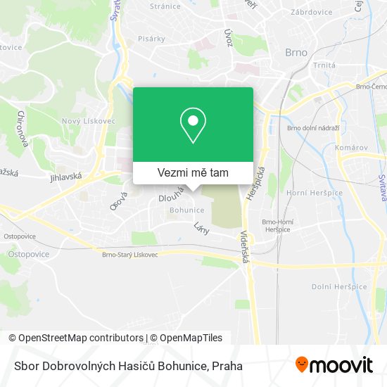 Sbor Dobrovolných Hasičů Bohunice mapa