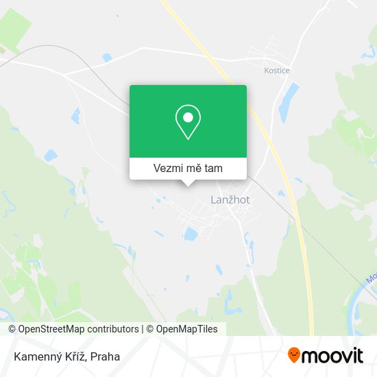 Kamenný Kříž mapa
