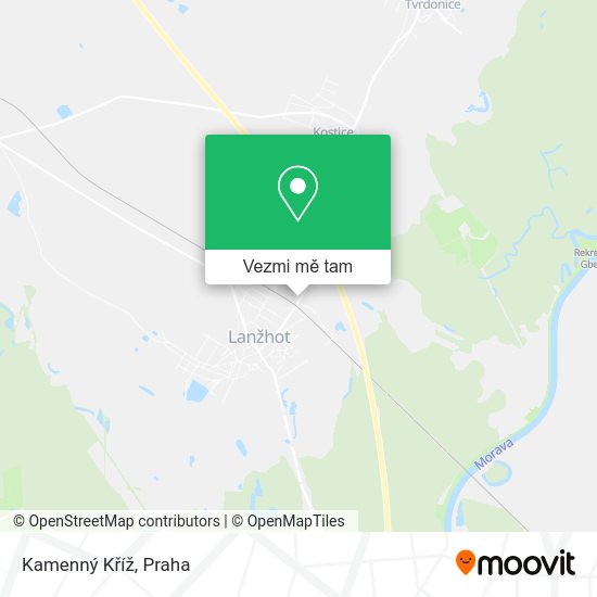 Kamenný Kříž mapa