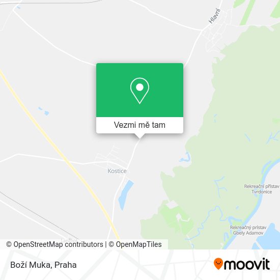 Boží Muka mapa