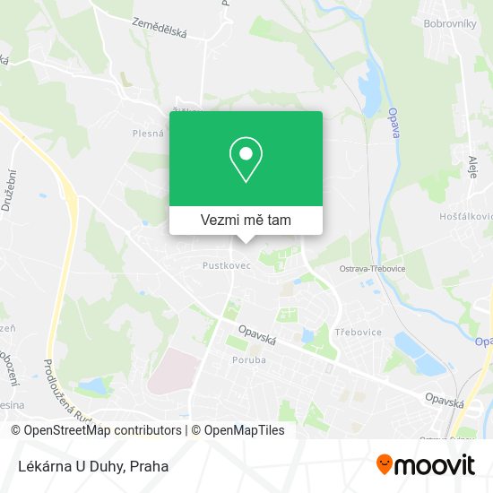 Lékárna U Duhy mapa