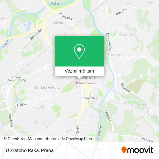 U Zlatého Raka mapa