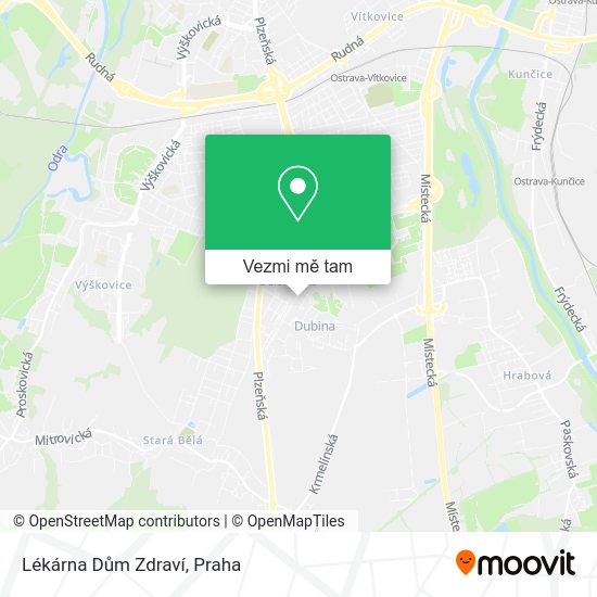 Lékárna Dům Zdraví mapa