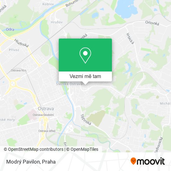 Modrý Pavilon mapa