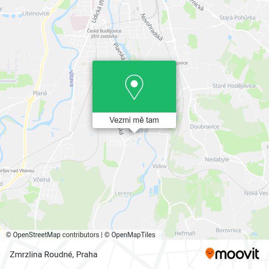 Zmrzlina Roudné mapa
