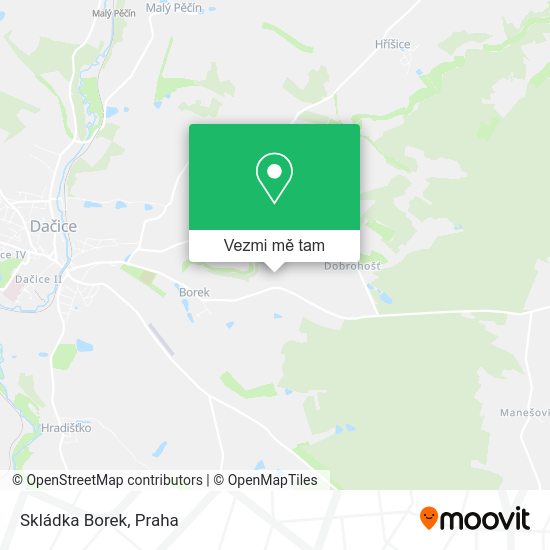 Skládka Borek mapa