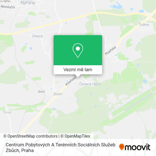 Centrum Pobytových A Terénních Sociálních Služeb Zbůch mapa