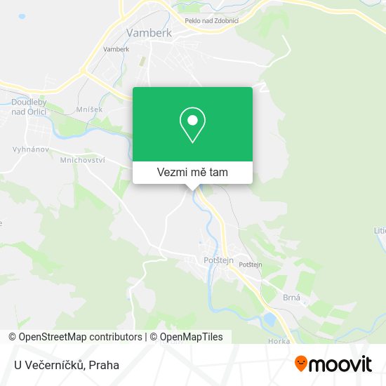 U Večerníčků mapa