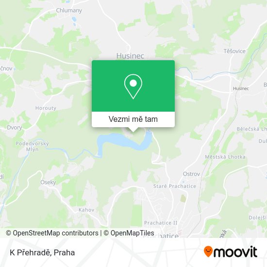 K Přehradě mapa