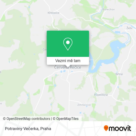 Potraviny Večerka mapa