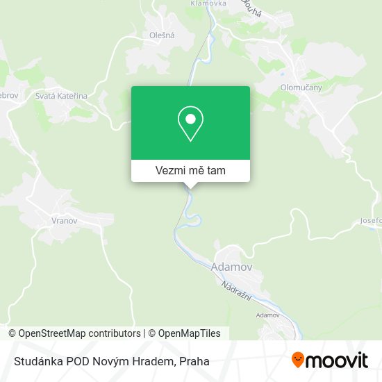 Studánka POD Novým Hradem mapa