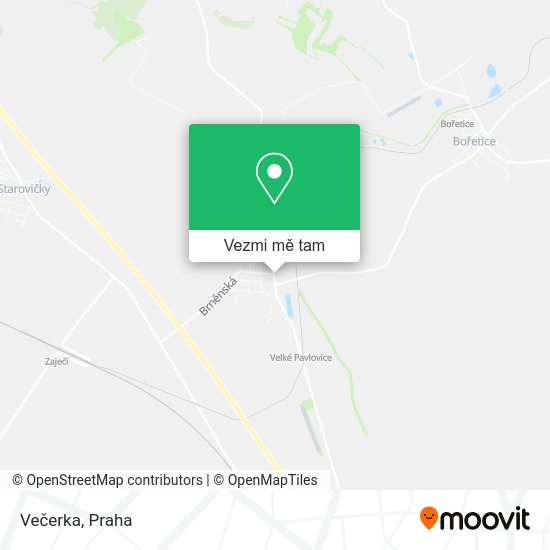 Večerka mapa