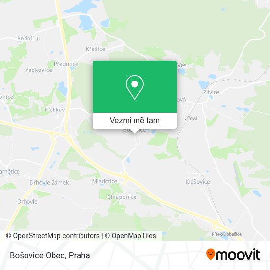 Bošovice Obec mapa