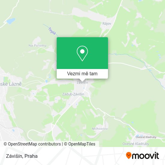 Závišín mapa