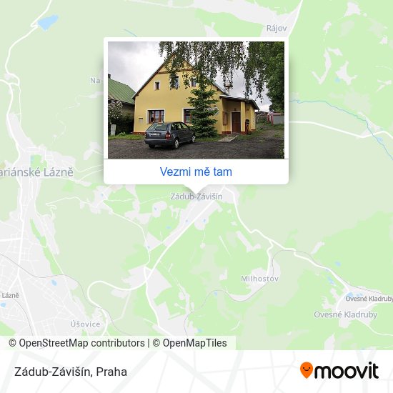 Zádub-Závišín mapa