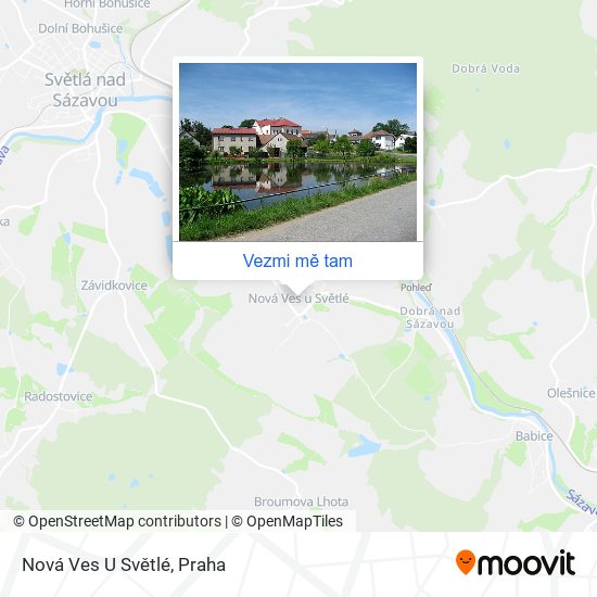 Nová Ves U Světlé mapa