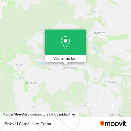 Brťov U Černé Hory mapa