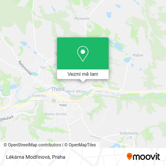 Lékárna Modřínová mapa