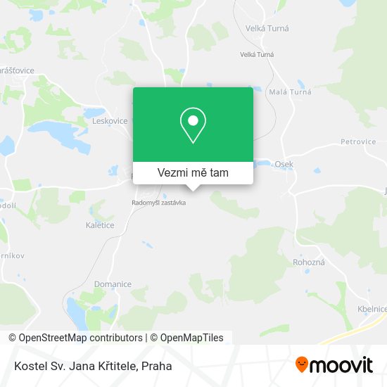 Kostel Sv. Jana Křtitele mapa