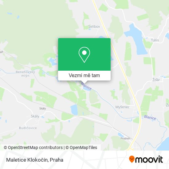 Maletice Klokočín mapa