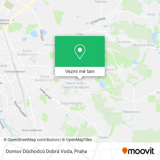 Domov Důchodců Dobrá Voda mapa