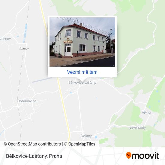Bělkovice-Lašťany mapa