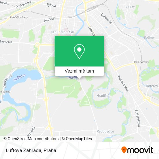 Luftova Zahrada mapa