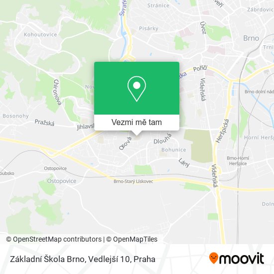 Základní Škola Brno, Vedlejší 10 mapa