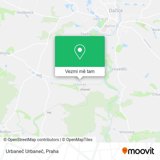 Urbaneč Urbaneč mapa