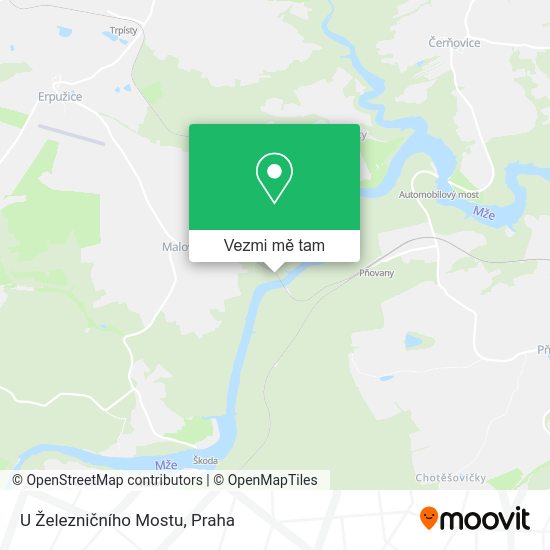 U Železničního Mostu mapa