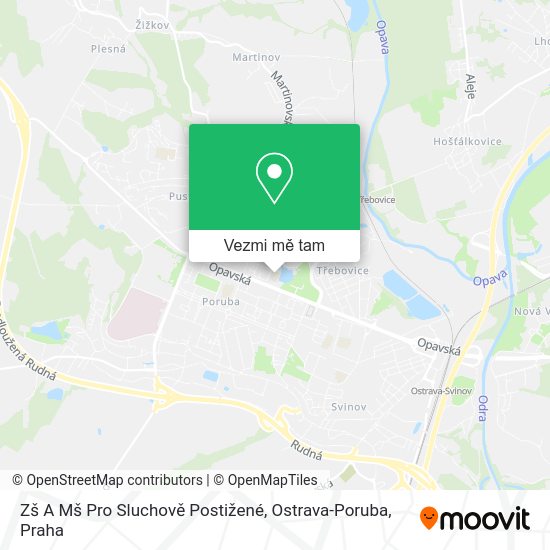 Zš A Mš Pro Sluchově Postižené, Ostrava-Poruba mapa