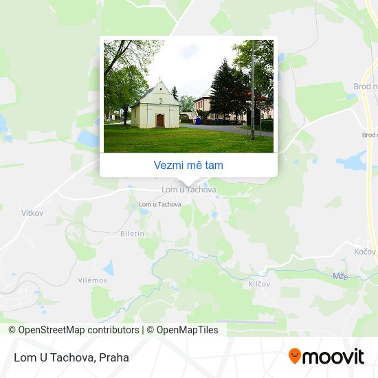 Lom U Tachova mapa