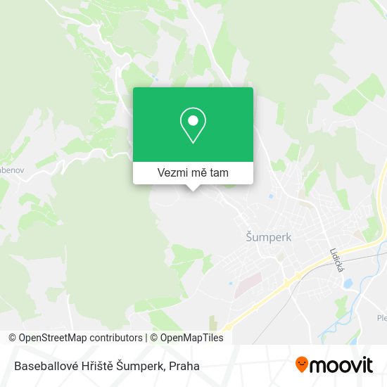 Baseballové Hřiště Šumperk mapa